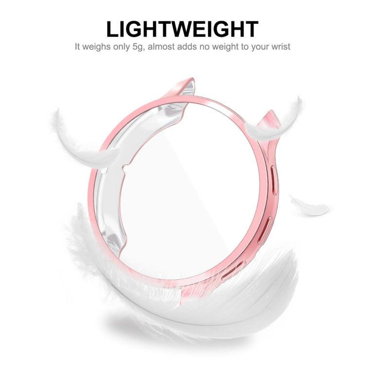 Super Godt Cover med Skærmbeskytter i Silikone passer til Garmin Venu 3 - Pink#serie_4