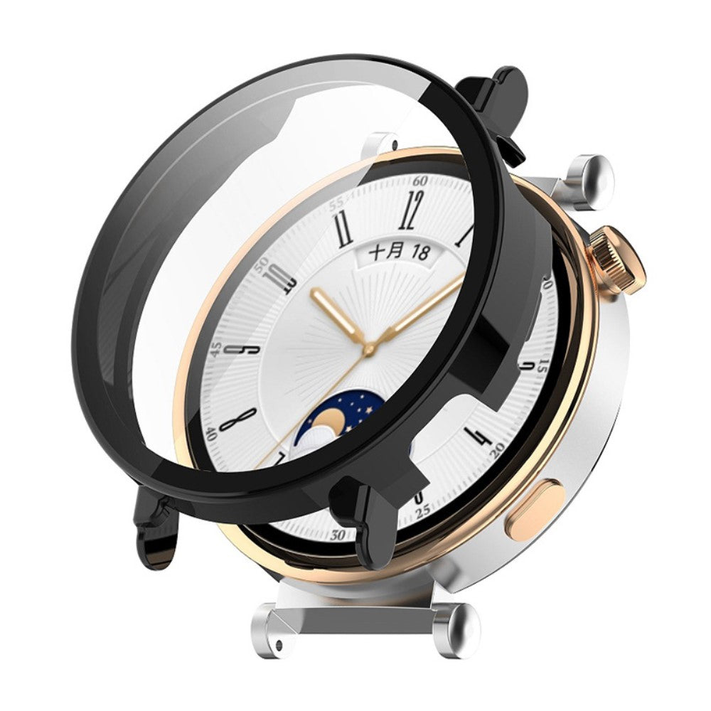 ENKAY Hat Prince Huawei Watch GT 4 41mm Case All-Round Bump Resistant Watch Cover with Clear Screen Protector - Black#serie_1