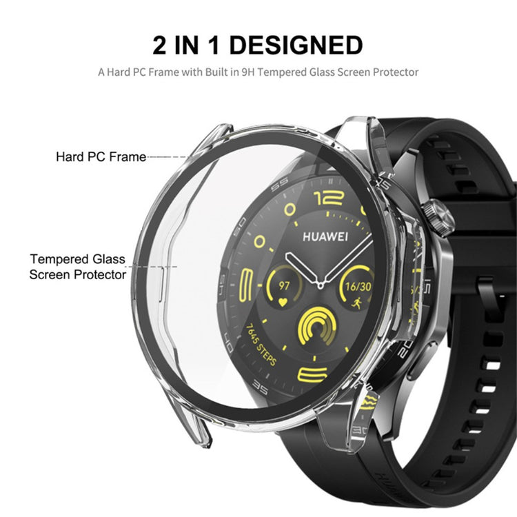 ENKAY Hat Prince Huawei Watch GT 4 41mm Case All-Round Bump Resistant Watch Cover with Clear Screen Protector - Dark Green#serie_4