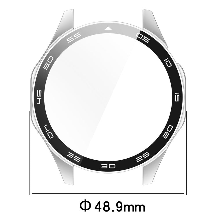 Huawei Watch GT 4 46mm Watch Case Tempered Glass Screen Protector Frame Cover with Dial Plate - Transparent#serie_3