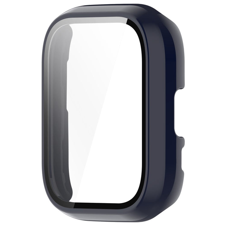 Rigtigt Godt Cover med Skærmbeskytter i Silikone og Glas passer til Amazfit Active - Blå#serie_2