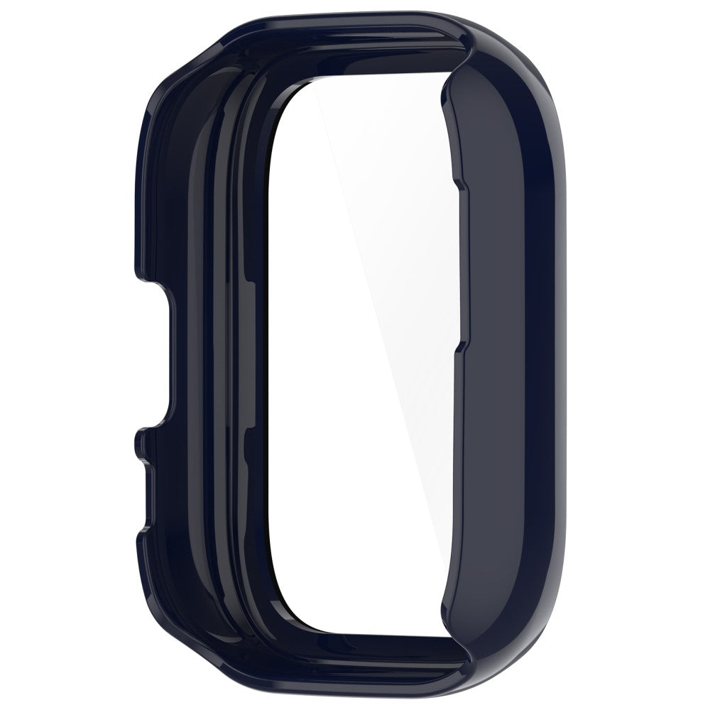 Rigtigt Godt Cover med Skærmbeskytter i Silikone og Glas passer til Amazfit Active - Blå#serie_2