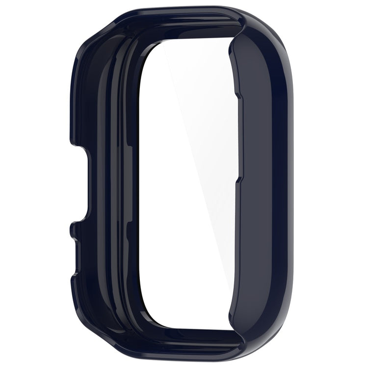 Rigtigt Godt Cover med Skærmbeskytter i Silikone og Glas passer til Amazfit Active - Blå#serie_2