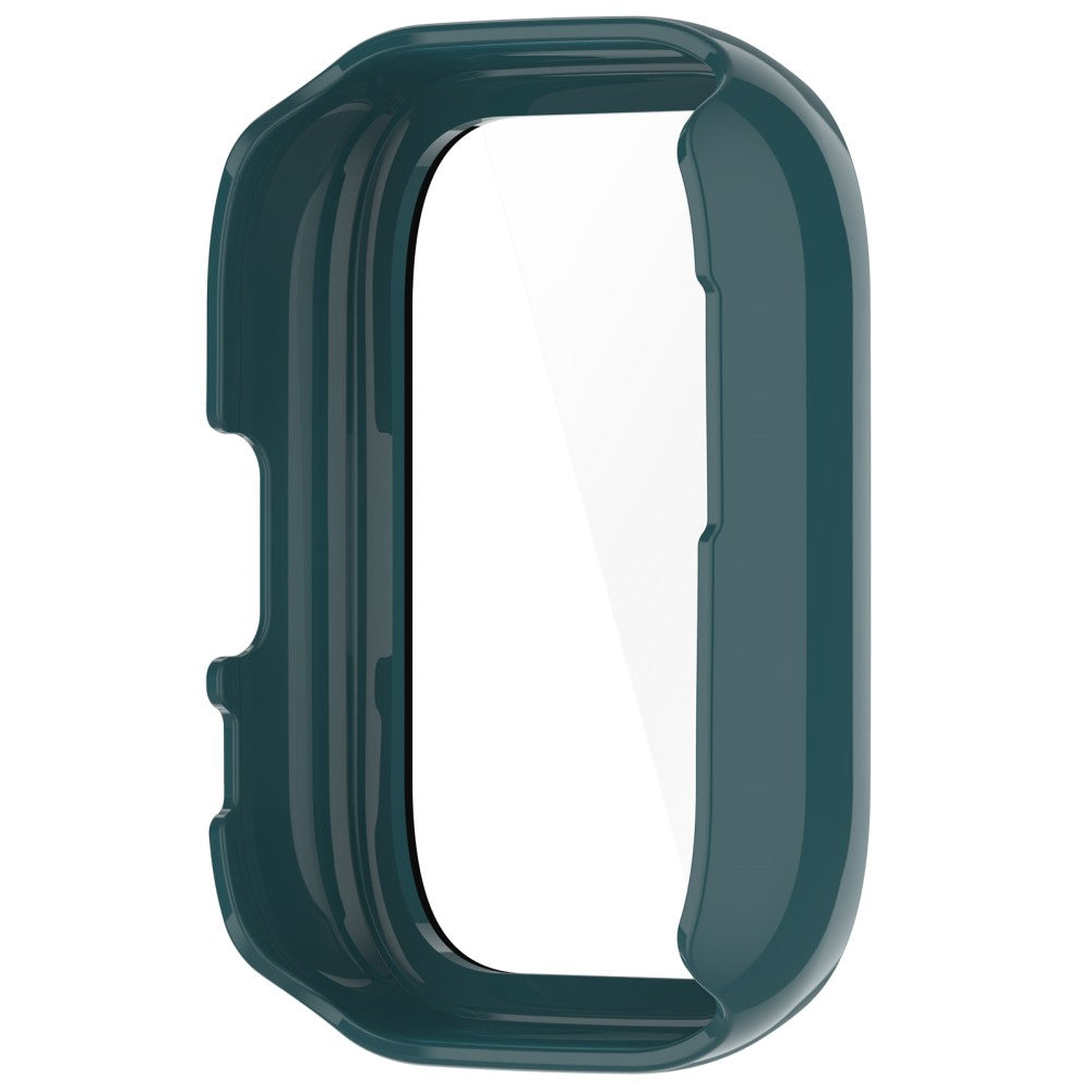 Rigtigt Godt Cover med Skærmbeskytter i Silikone og Glas passer til Amazfit Active - Grøn#serie_3