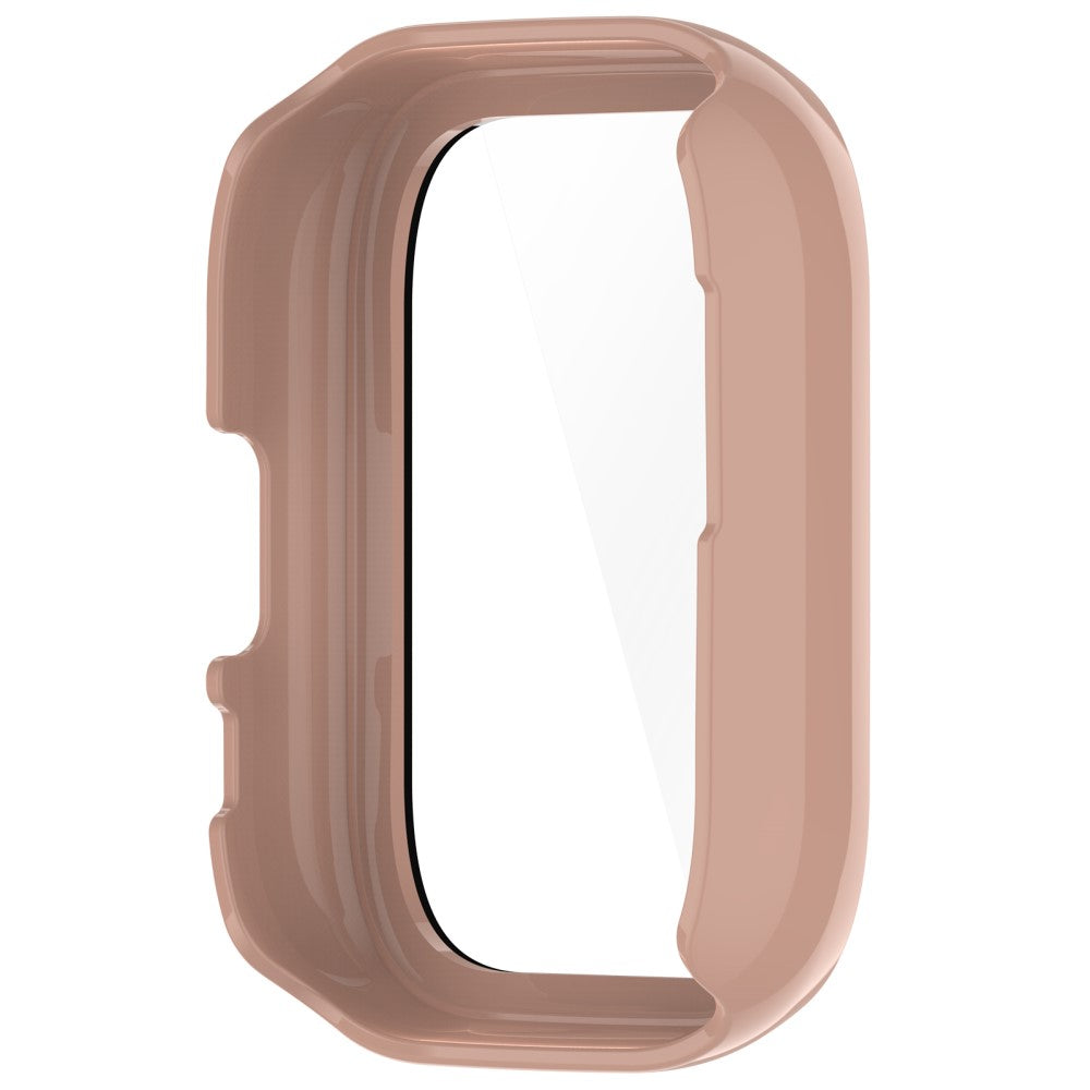 Rigtigt Godt Cover med Skærmbeskytter i Silikone og Glas passer til Amazfit Active - Pink#serie_5