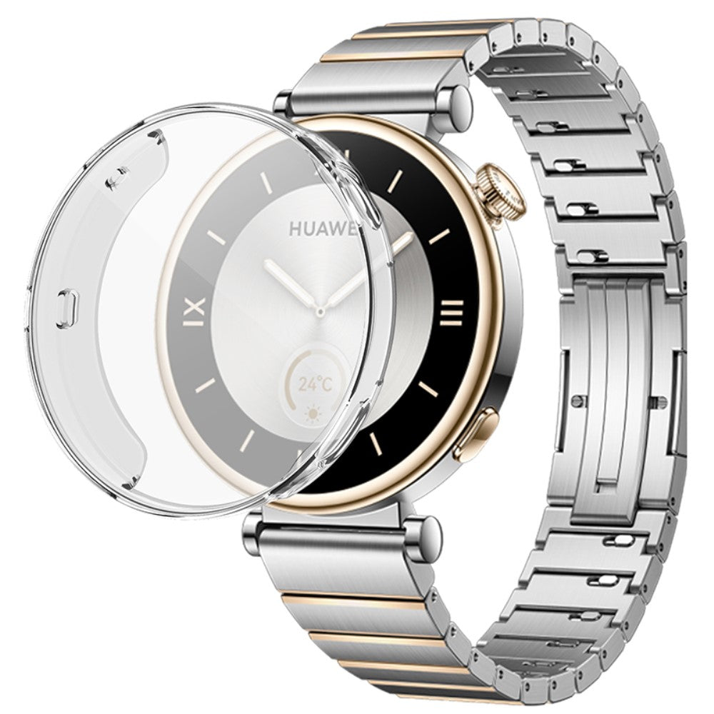 Huawei Watch GT 4 41mm Watch Case Full Coverage Flexible Protective Cover - Transparent White#serie_1