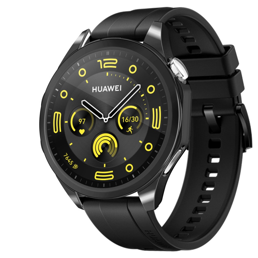 Huawei Watch GT 4 46mm Watch Case Flexible Scratch-resistant Electroplating Protector Cover - Black#serie_3