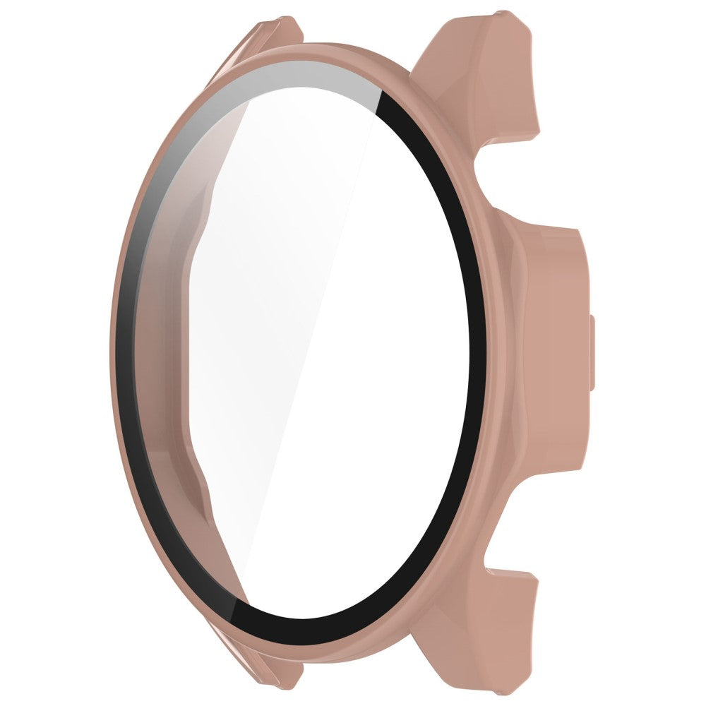 Godt Cover med Skærmbeskytter i Silikone og Glas passer til Huawei Watch 4 Pro - Pink#serie_1