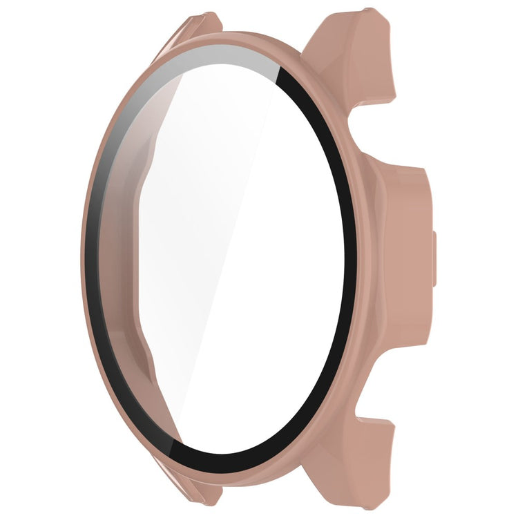 Godt Cover med Skærmbeskytter i Silikone og Glas passer til Huawei Watch 4 Pro - Pink#serie_1