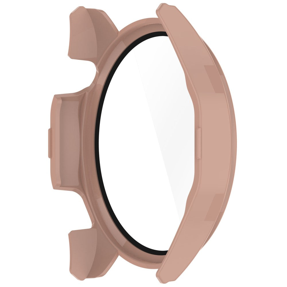 Godt Cover med Skærmbeskytter i Silikone og Glas passer til Huawei Watch 4 Pro - Pink#serie_1