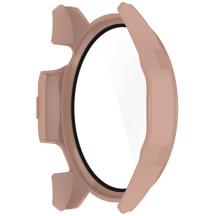 Godt Cover med Skærmbeskytter i Silikone og Glas passer til Huawei Watch 4 Pro - Pink#serie_1