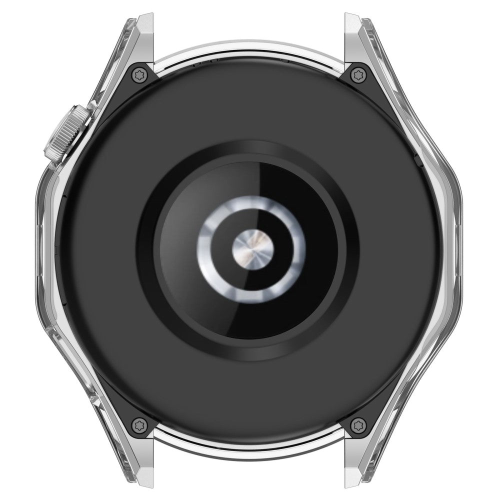 Godt Cover med Skærmbeskytter i Silikone og Glas passer til Huawei Watch 4 Pro - Gennemsigtig#serie_3