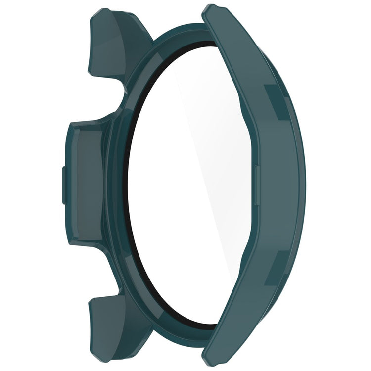 Godt Cover med Skærmbeskytter i Silikone og Glas passer til Huawei Watch 4 Pro - Grøn#serie_4