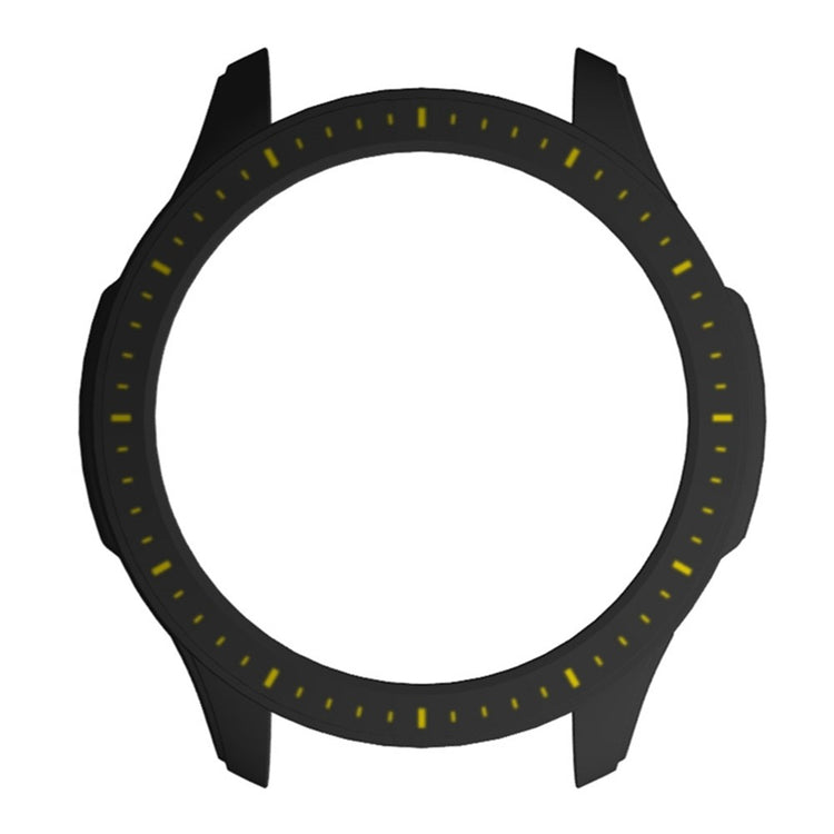 Huami Amazfti GTR 4 Bumper Frame Cover Hard Protective Watch Case - Black+Yellow#serie_4