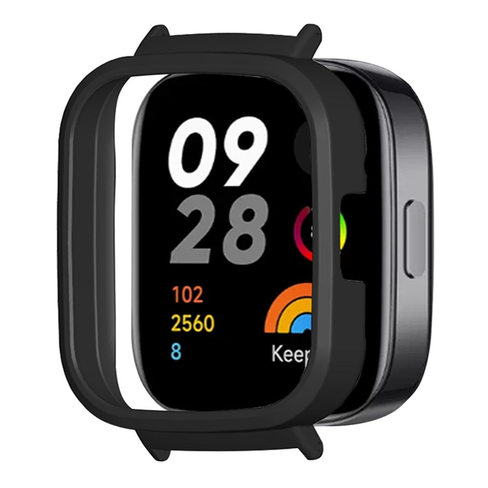 Xiaomi Redmi Watch 3 Hard Bumper Frame Case Protective Cover with 20mm Adapter Connector - Black#serie_1