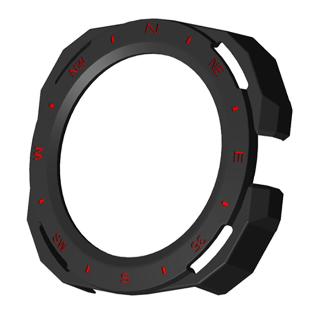 Huawei Watch GT Cyber Hard Watch Frame Hollow Protective Case Cover - Black+Red#serie_3