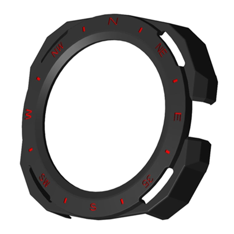 Huawei Watch GT Cyber Hard Watch Frame Hollow Protective Case Cover - Black+Red#serie_3