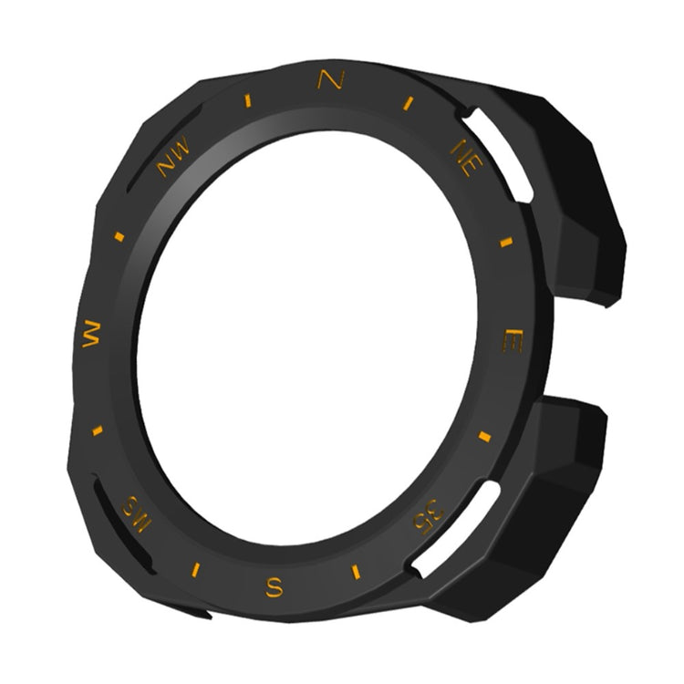 Huawei Watch GT Cyber Hard Watch Frame Hollow Protective Case Cover - Black+Yellow#serie_4