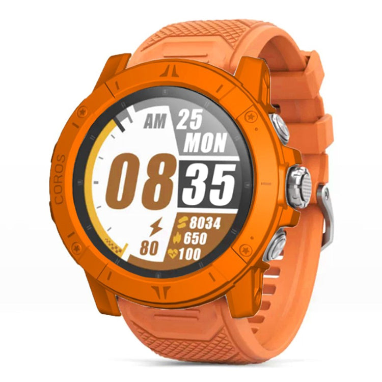 Hårdt Silikone Bumper passer til Coros Vertix 2 - Orange#serie_1