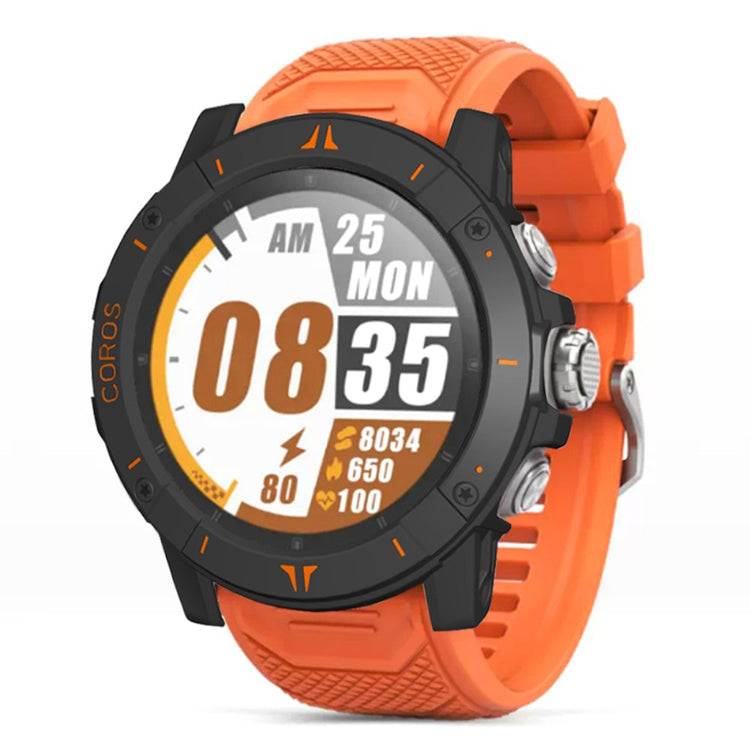 Hårdt Silikone Bumper passer til Coros Vertix 2 - Orange#serie_3