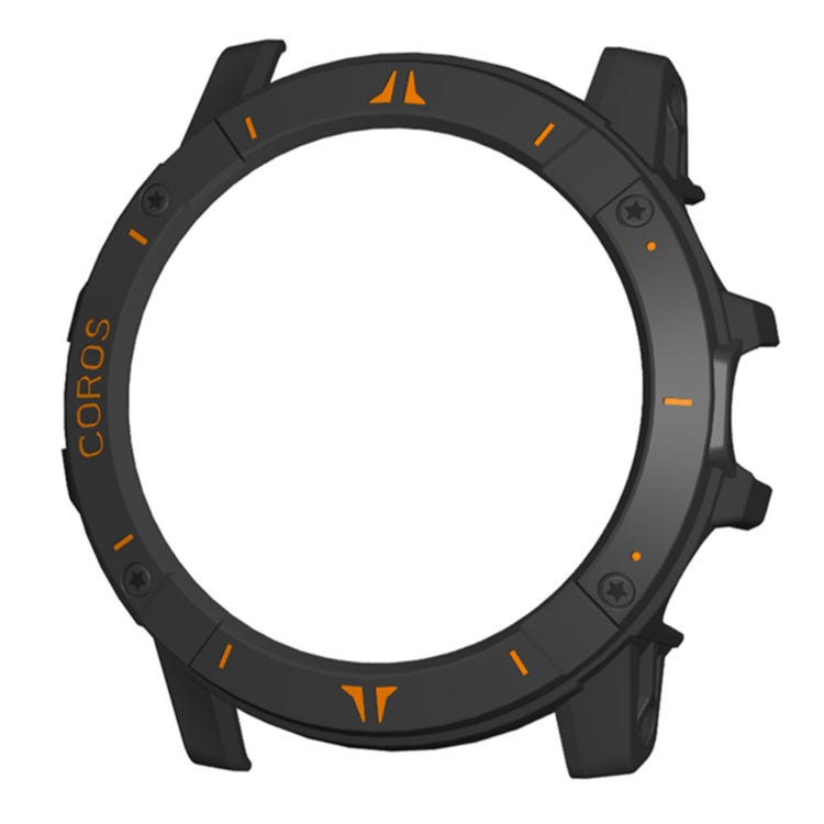 Coros Vertix 2 Hard Case Hollow Edge Protector Bumper Frame Cover - Black+Orange#serie_3