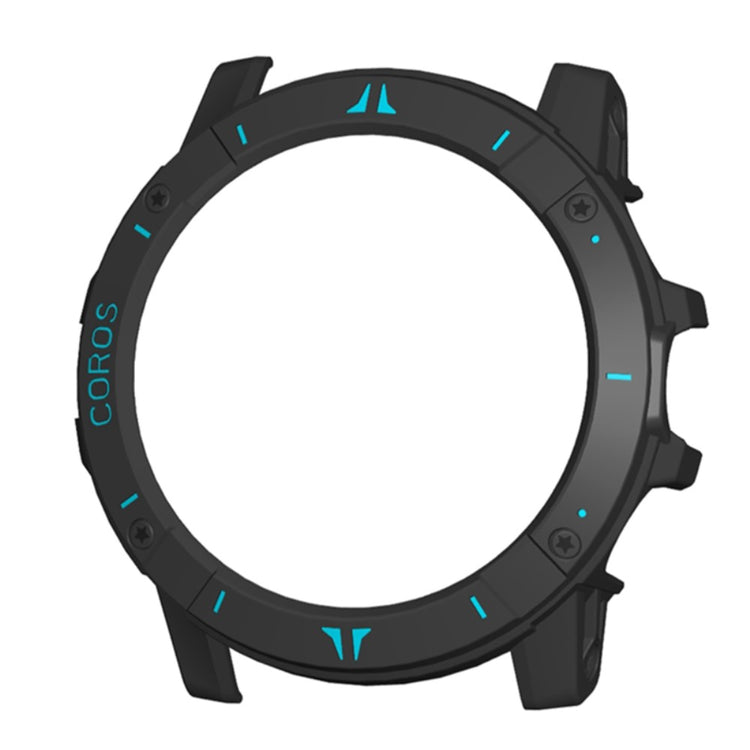 Coros Vertix 2 Hard Case Hollow Edge Protector Bumper Frame Cover - Black+Blue#serie_6