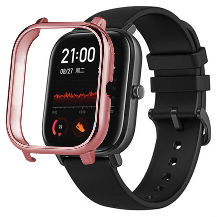 Hårdt Silikone Bumper passer til Amazfit GTS 1 - Pink#serie_3