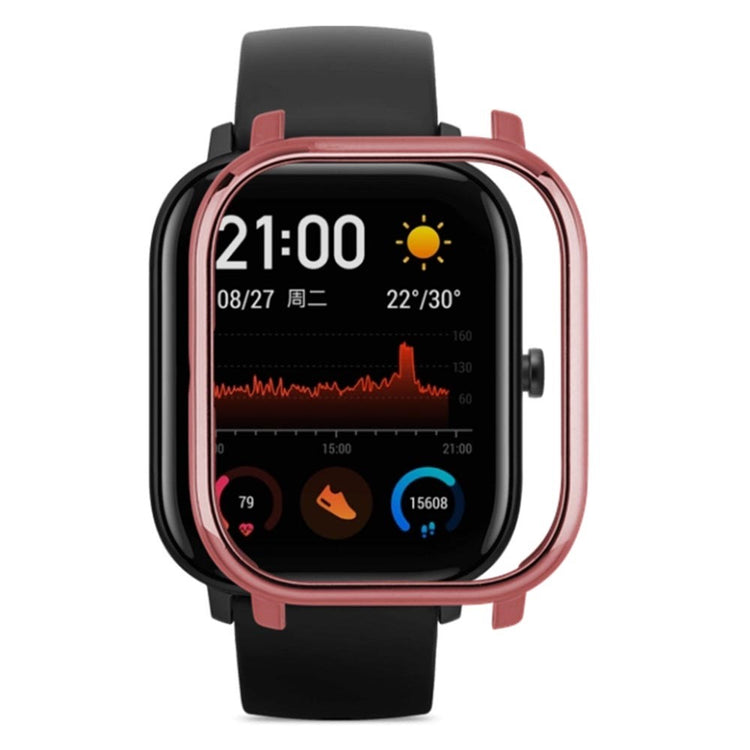 Hårdt Silikone Bumper passer til Amazfit GTS 1 - Pink#serie_3