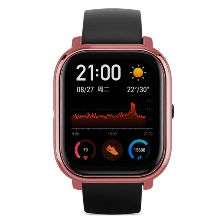Huami Amazfit GTS Bumper Frame Hollow Hard Electroplated Watch Case - Rose Pink#serie_3