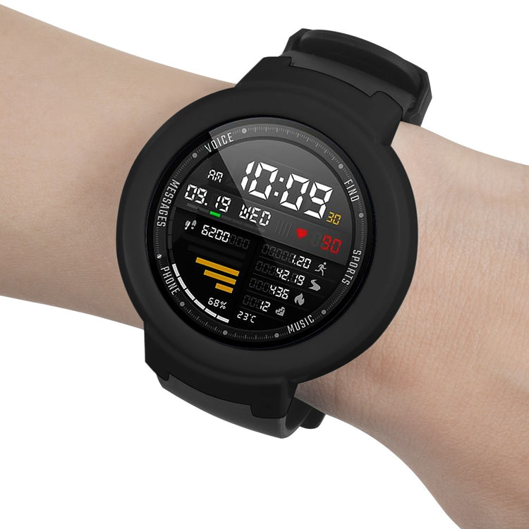 Huami Amazfit Verge / Verge Lite Hard Frame Protective Bumper Shell Case - Black#serie_1