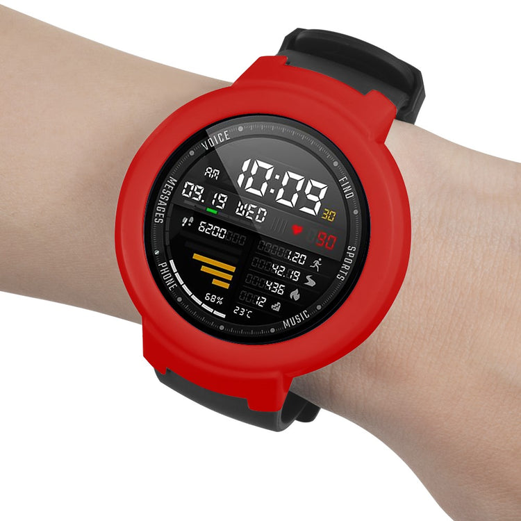 Huami Amazfit Verge / Verge Lite Hard Frame Protective Bumper Shell Case - Red#serie_4