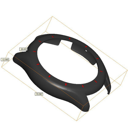 Huami Amazfit GTR 3 / GTR 3 Pro Watch Case Hollow Hard Shockproof Cover Frame - Black+Red#serie_3