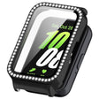 Mega Fashionable Samsung Galaxy Fit 3 Cover with Screen Protector in Rhinestone and Glass