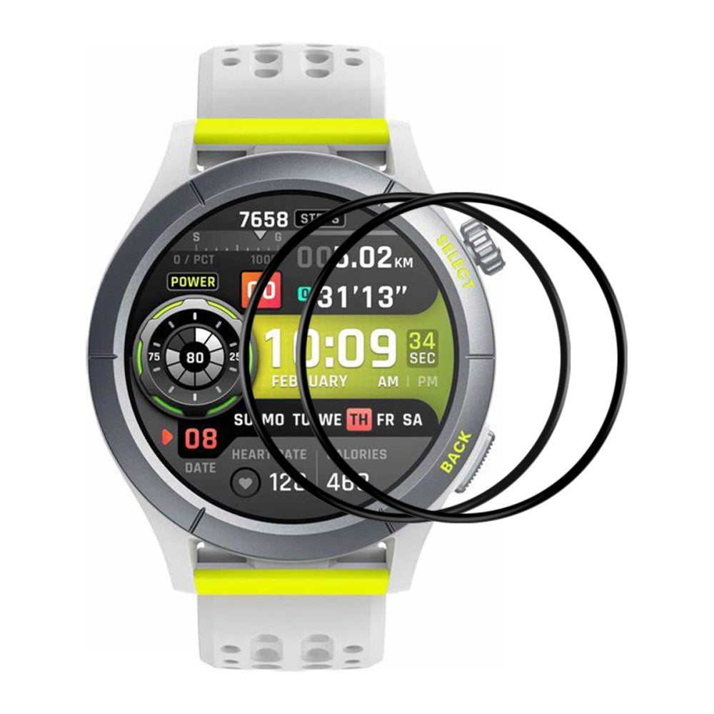 ENKAY HAT PRINCE 2Pcs Huami Amazfit Cheetah / Cheetah Pro Screen Protector Full Cover 3D Curved Soft Bump Resistant Edge and Film#serie_1