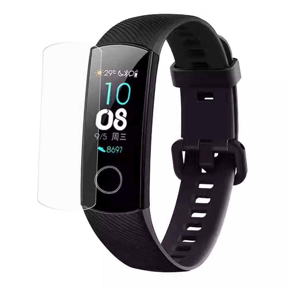 Silikone HD Skærmbeskytter passer til Honor Band 5 - Gennemsigtig#serie_3