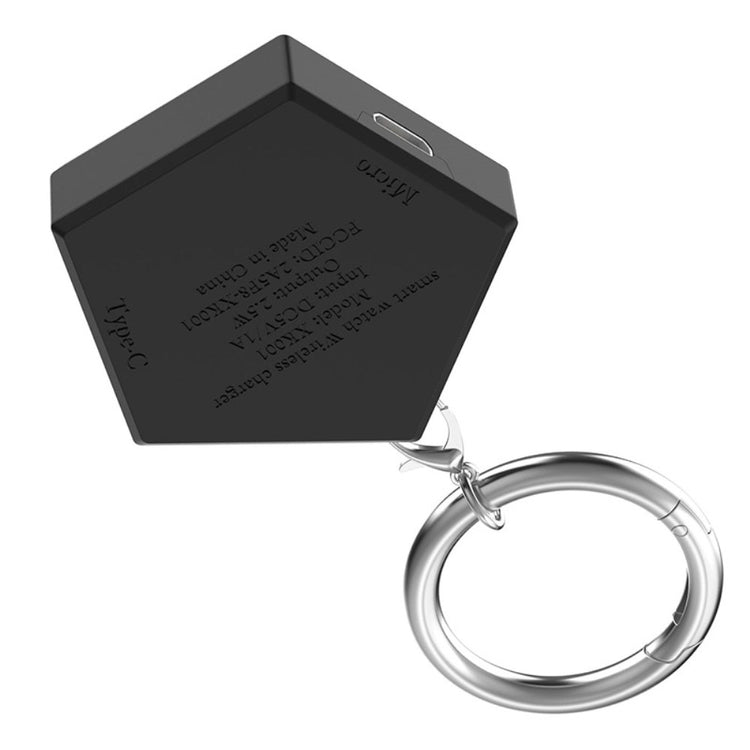 1m Silikone Trådløs USB Ladestation Universal Oplader passer til Huawei Smartwatch - Sort#serie_1