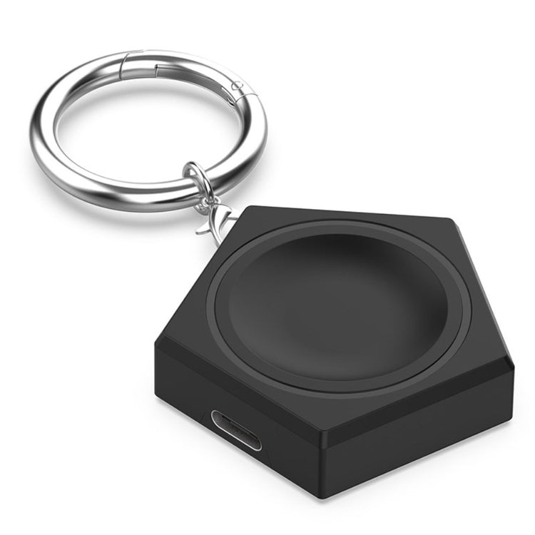 1m Silikone Trådløs USB Ladestation Universal Oplader passer til Huawei Smartwatch - Sort#serie_1
