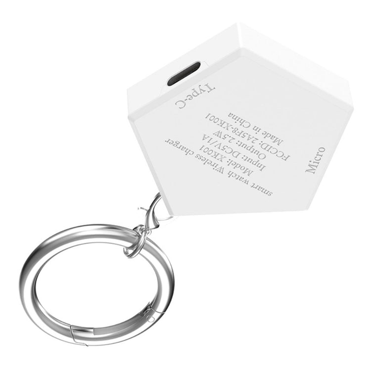 1m Silikone Trådløs USB Ladestation Universal Oplader passer til Huawei Smartwatch - Hvid#serie_2