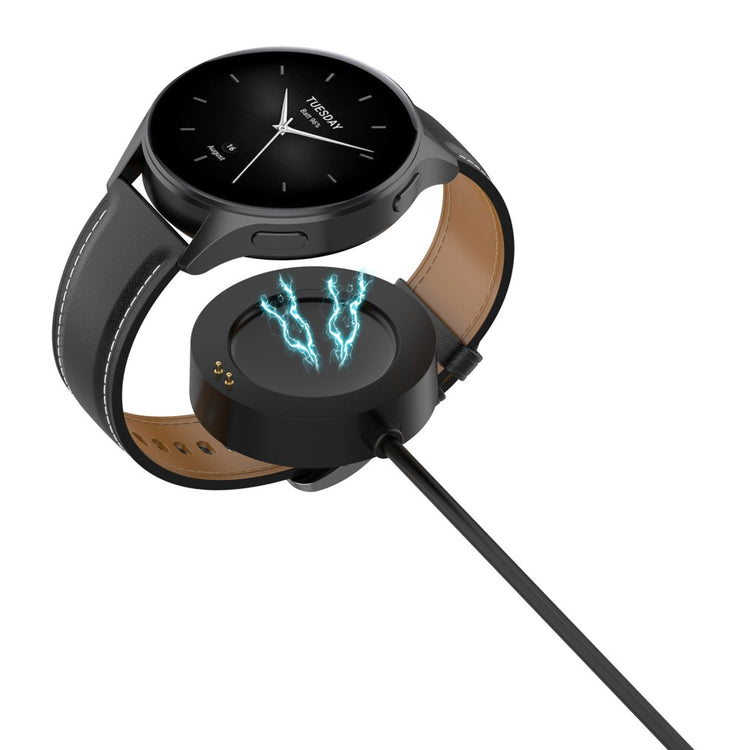 1m Silikone Magnetisk USB Opladningskabel passer til Xiaomi Smartwatch - Sort#serie_1