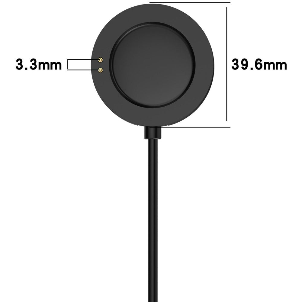 1m Silikone Magnetisk USB Opladningskabel passer til Xiaomi Smartwatch - Sort#serie_1