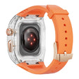 Apple Watch 49mm / 45mm / 44mm / 42mm T Watch Band with Case - Orange Transparent