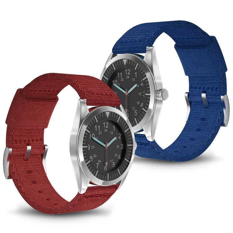 Rigtigt Hårdfør Nylon Rem passer til 24mm - Blå#serie_bfwu104i