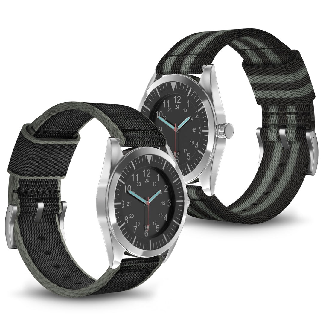 Rigtigt Godt Nylon Rem passer til 24mm - Sølv#serie_bfwu104n