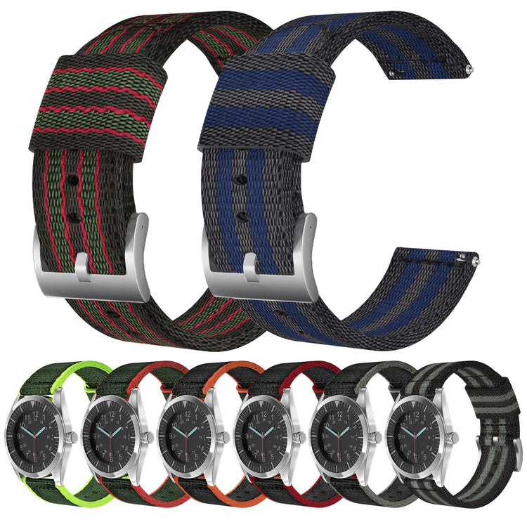 Rigtigt Godt Nylon Rem passer til 24mm - Sølv#serie_bfwu104n