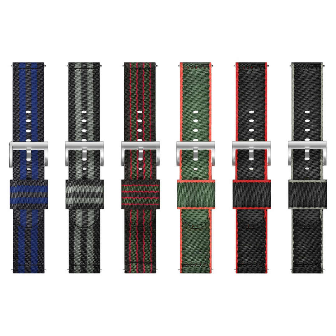 Rigtigt Godt Nylon Rem passer til 24mm - Sølv#serie_bfwu104n