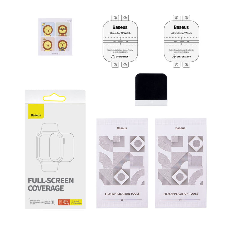 2stk Silikone Universal Skærmbeskytter passer til Apple Smartwatch - Gennemsigtig#serie_707