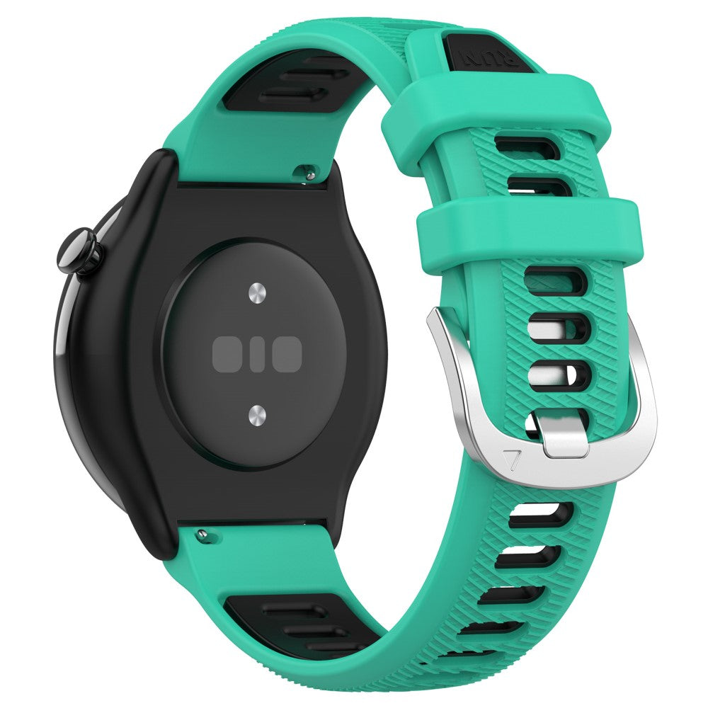 18mm Universal dual color cross strip silicone strap - Lake Blue / Black#serie_8