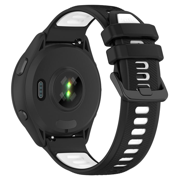 20mm Universal dual color silicone strap - Black / White#serie_5
