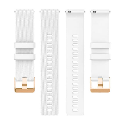 Rigtigt Slidstærk Silikone Universal Rem passer til Smartwatch - Hvid#serie_2