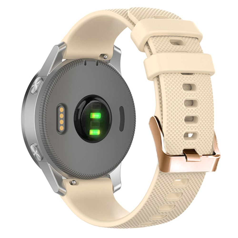 20mm Universal texture pattern silicone strap - Beige#serie_8